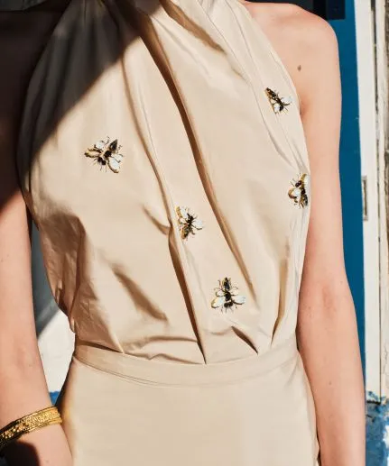 Halterneck top with Swarovski