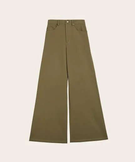 High-waist wide-leg trousers