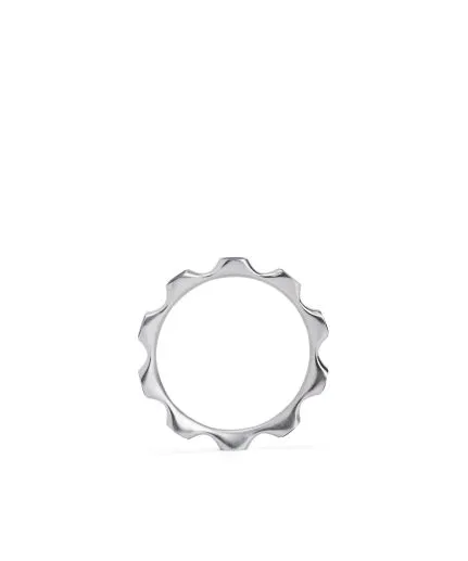 Jagged bangle-bracelet with semi-precious stones