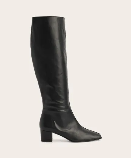 Knee-high leather boots