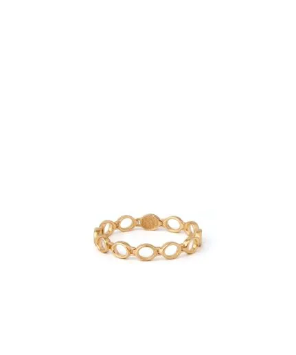 Large circular link chain bracelet