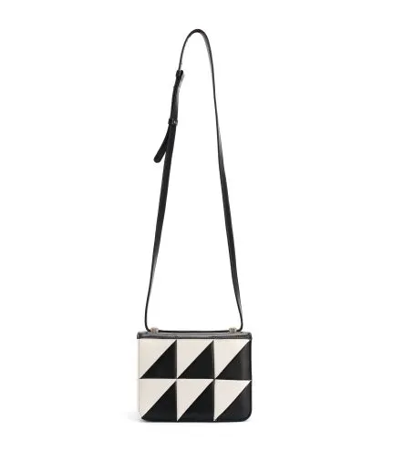 Leather cross-body flap bag