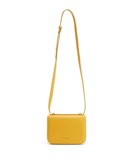Leather cross-body flap bag