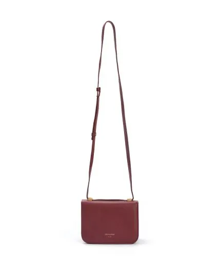 Leather cross-body flap bag