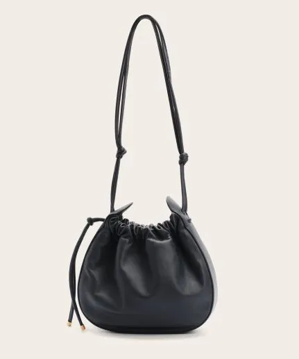 Leather slouchy bag