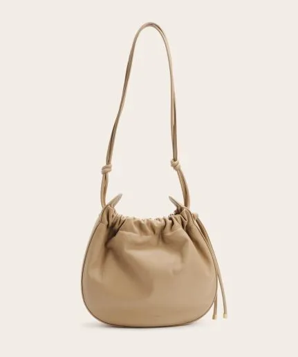 Leather slouchy bag