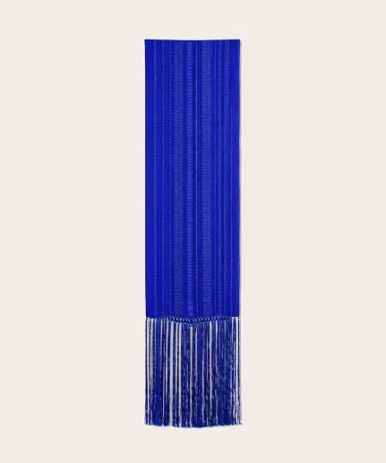 Long silk scarf with fringes