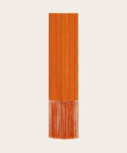 Long silk scarf with fringes