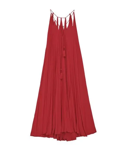 Loose pleated midi dress