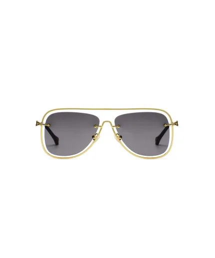Metallic aviator sunglasses
