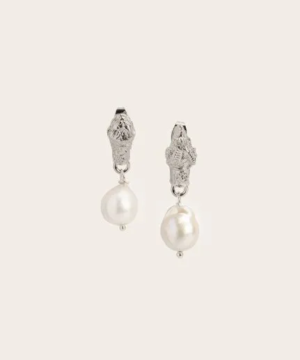 Mini drop earrings with pearl details