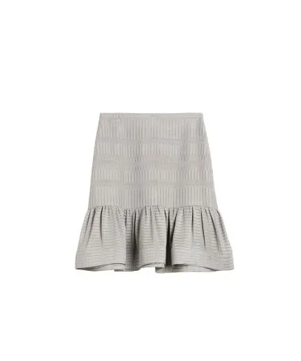 Mini silk flared skirt