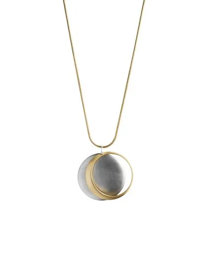 Moon brass necklace