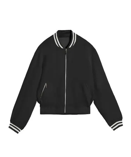 Βomber jacket with striped trims