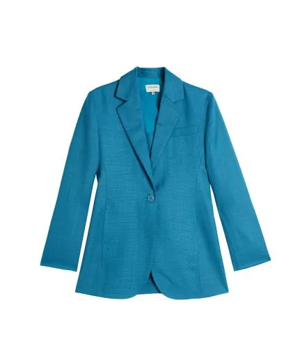 One-button tailored blazer