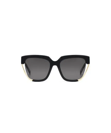Oversized sunglasses with metallic details