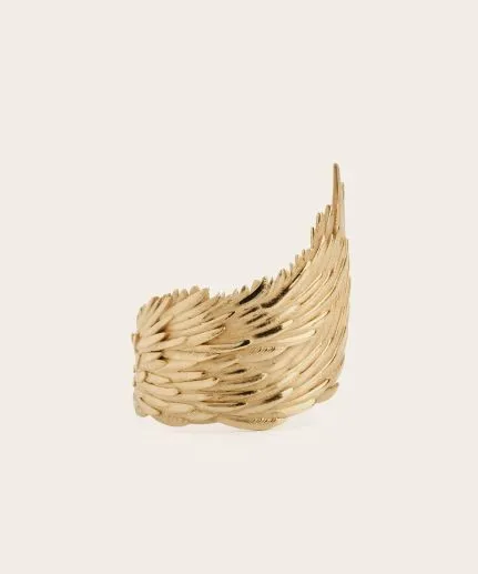 Oversized winged Pegasus gold cuff bracelet