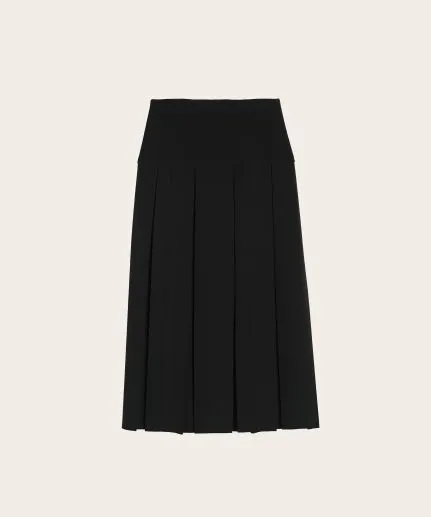Pleated midi skirt