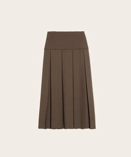 Pleated midi skirt