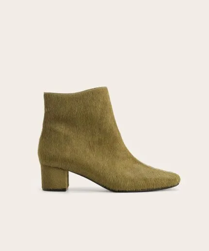 Pony-skin ankle boots
