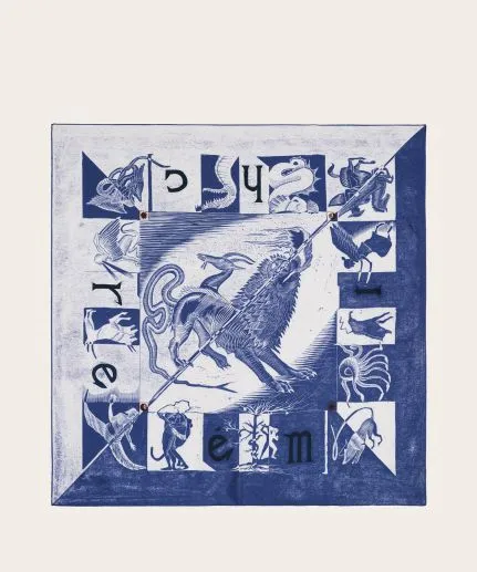 Printed silk scarf