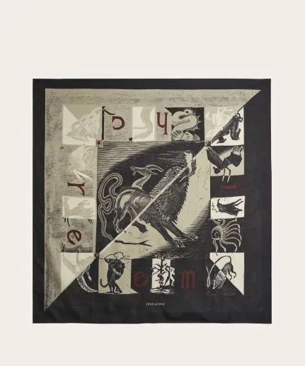 Printed silk scarf
