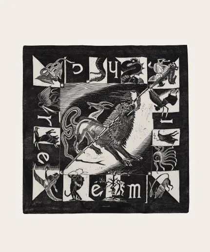 Printed silk scarf
