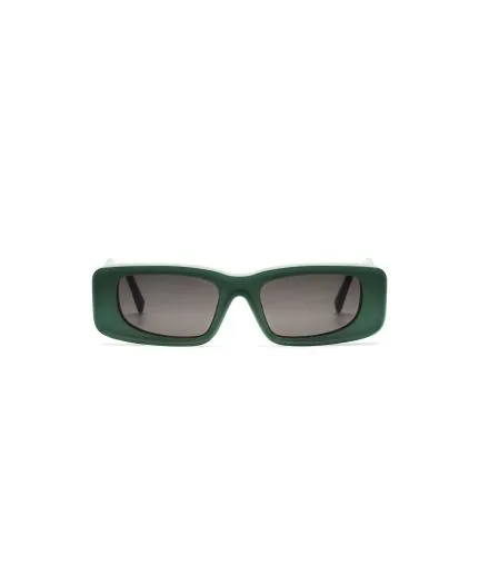 Rectangular shape sunglasses with sculptural details