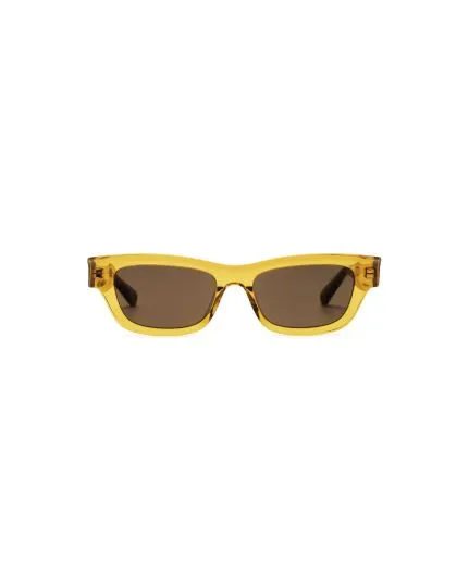 Rectangular sunglasses with sculptural details