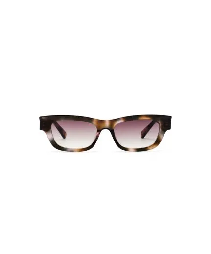 Rectangular sunglasses with sculptural details