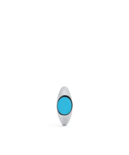Ring with semi-precious oval stone