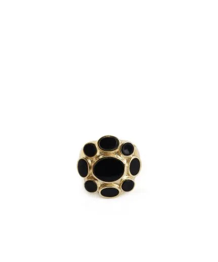 Ring with semi-precious oval stones
