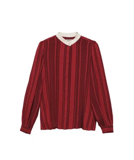 Signature textured silk blouse