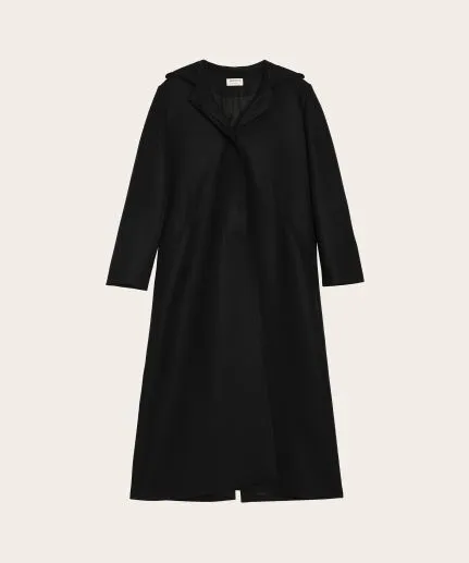 Single-breasted wool coat