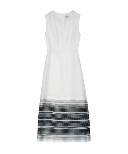 Sleeveless midi silk dress