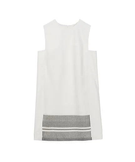 Sleeveless mini silk dress
