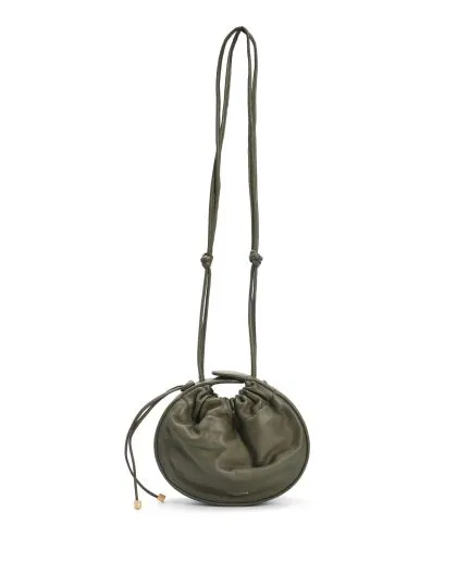 Small leather slouchy bag