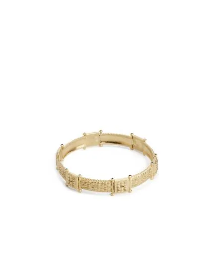 Spathoto-textured gold-tone bangle bracelet