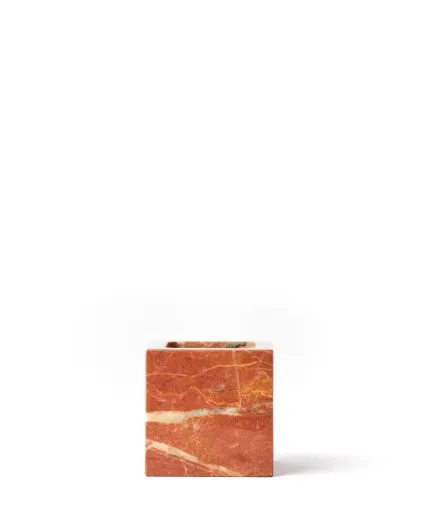 Squared-shape marble pencil holder
