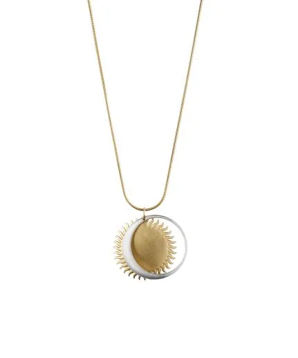 Sun brass necklace