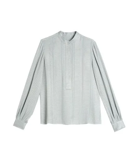Textured silk blouse