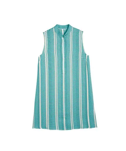 Textured silk mini dress
