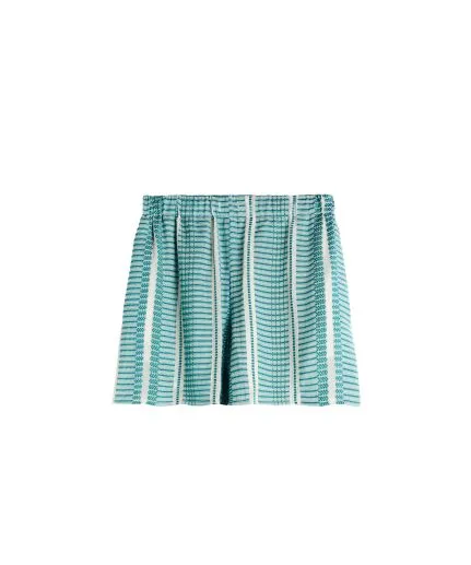Textured silk shorts