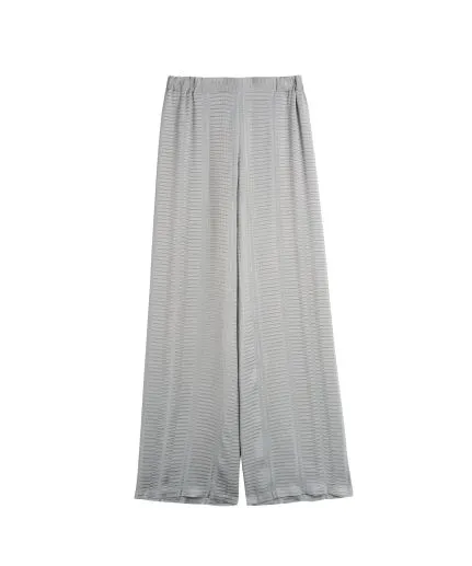 Textured silk trousers