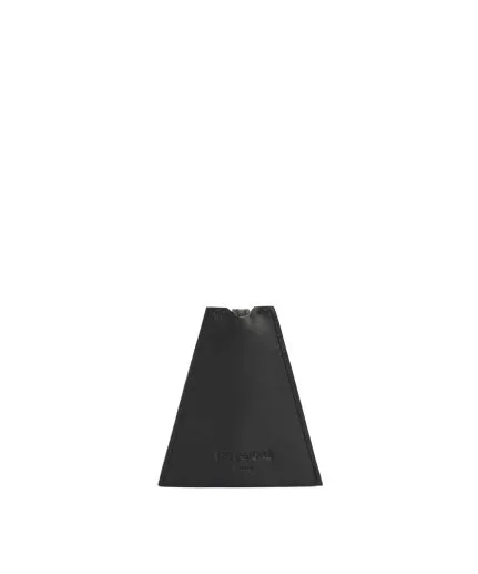 Triangular leather keyring with triangular emboss