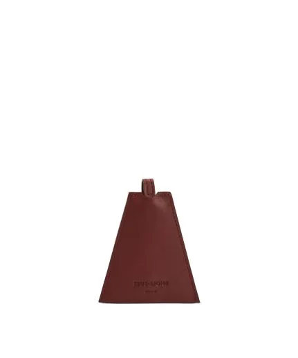 Triangular leather keyring with triangular emboss