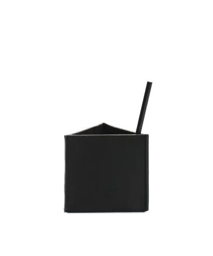 Triangular leather pencil holder with embossed detail