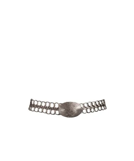 Two-braided copper chain belt