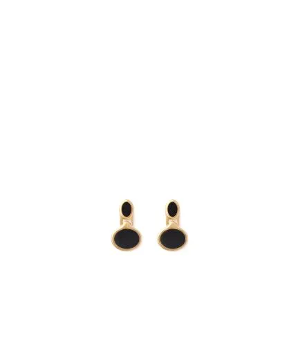 Two-stone earrings for pierced ears