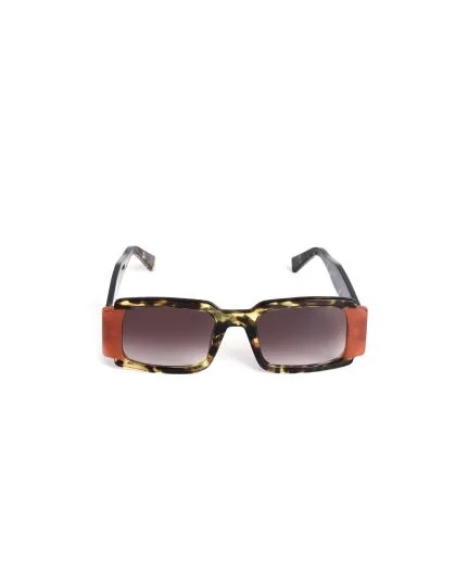 Two-tone square sunglasses